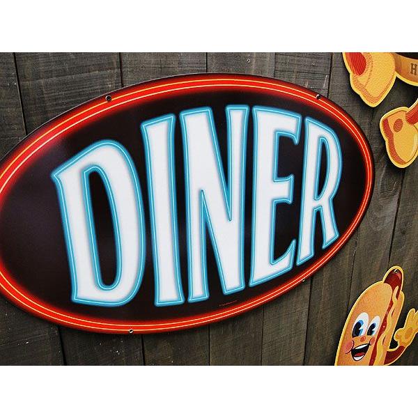 アメリカン レトロ ☆稀少な絶盤品☆ ダイナーオーバルサイン U.S.