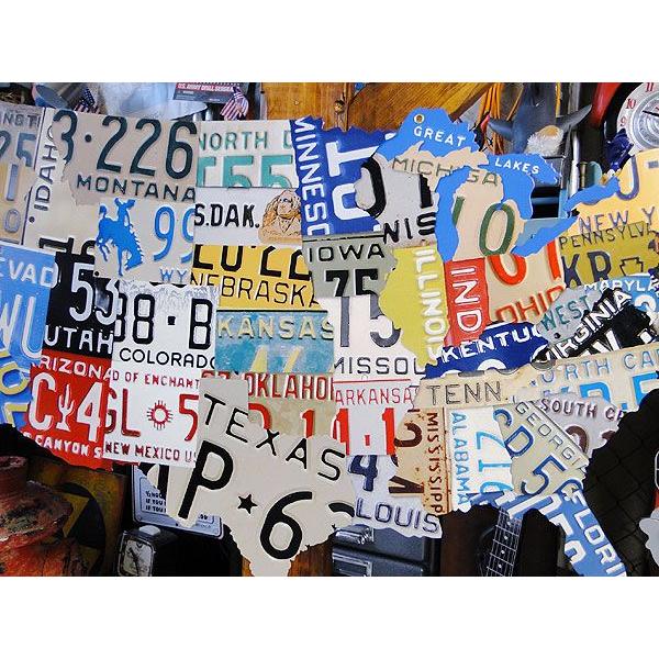 アメリカのナンバープレートマップ　U.S.ヘヴィースチールサイン　（Lサイズ）　アメリカ雑貨　アメリカン雑貨 | アメリカン レトロ | 02