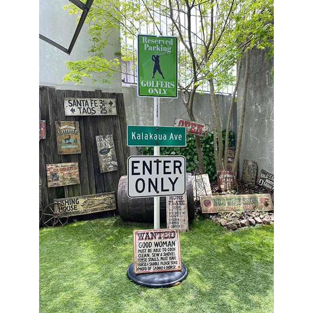 アメリカン レトロ アメリカンブリキ看板 ゴルファー専用予約駐車場