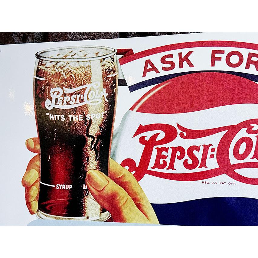 ペプシコーラ　ブリキ看板　（ICE COLD!　DELICIOUS!）　■ アメリカ雑貨 アメリカン雑貨 |  | 01