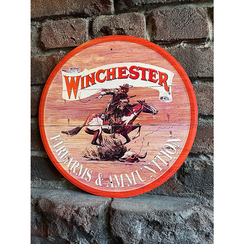 ウィンチェスター　エキスプレスライダー　ラウンド　ブリキ看板　■ アメリカ雑貨 アメリカン雑貨 | 