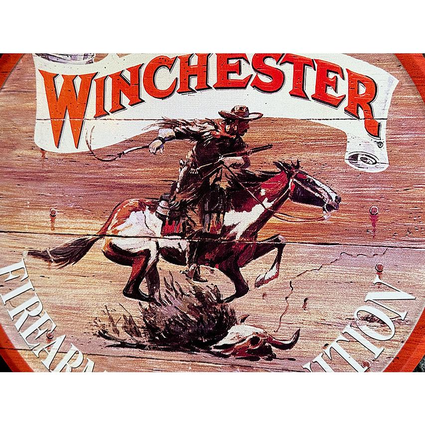 ウィンチェスター　エキスプレスライダー　ラウンド　ブリキ看板　■ アメリカ雑貨 アメリカン雑貨 |  | 01
