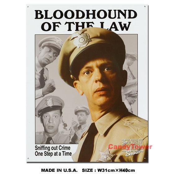 アメリカンブリキ看板 アンディ・グリフィス -Bloodhound of the Law- アメリカ雑貨 アメリカン サインプレート | アメリカン レトロ