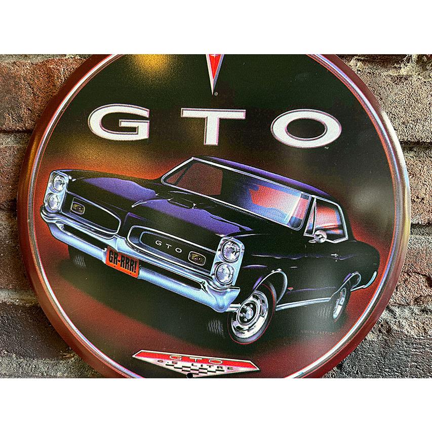 ポンティアック　GTO　ラウンド　ブリキ看板　■ アメリカ雑貨 アメリカン雑貨 | アメリカン レトロ | 01
