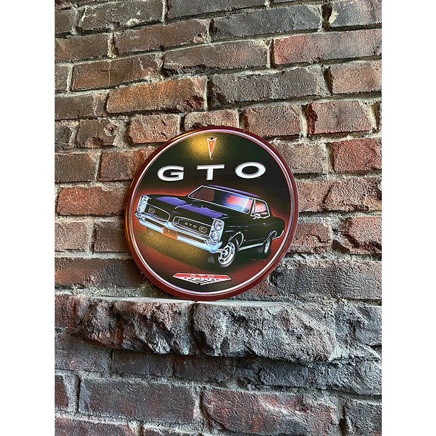 ポンティアック　GTO　ラウンド　ブリキ看板　■ アメリカ雑貨 アメリカン雑貨 | アメリカン レトロ | 04