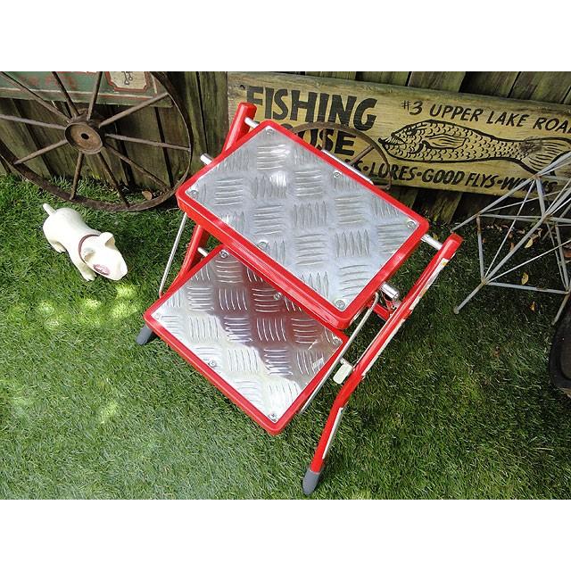 ダルトン フォールディング2ステップスラダー （レッド