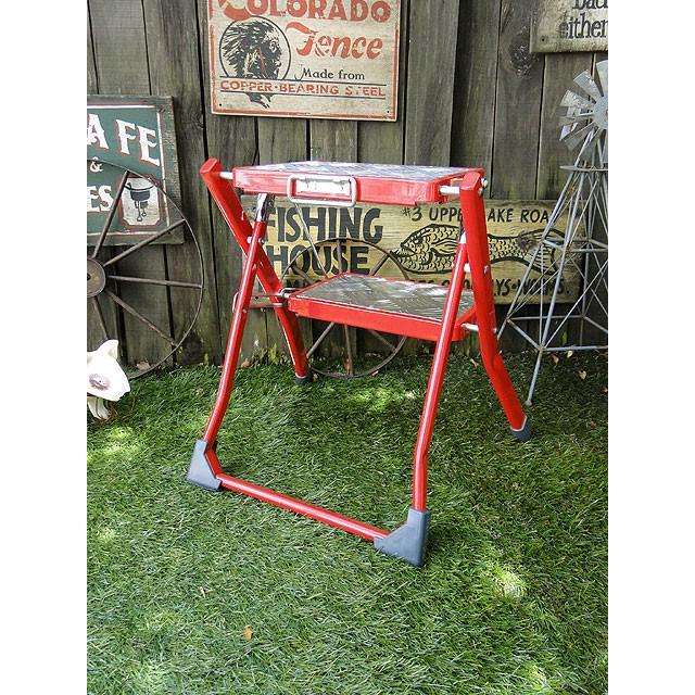 ダルトン フォールディング2ステップスラダー （レッド