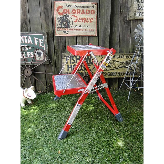 ダルトン フォールディング2ステップスラダー （レッド