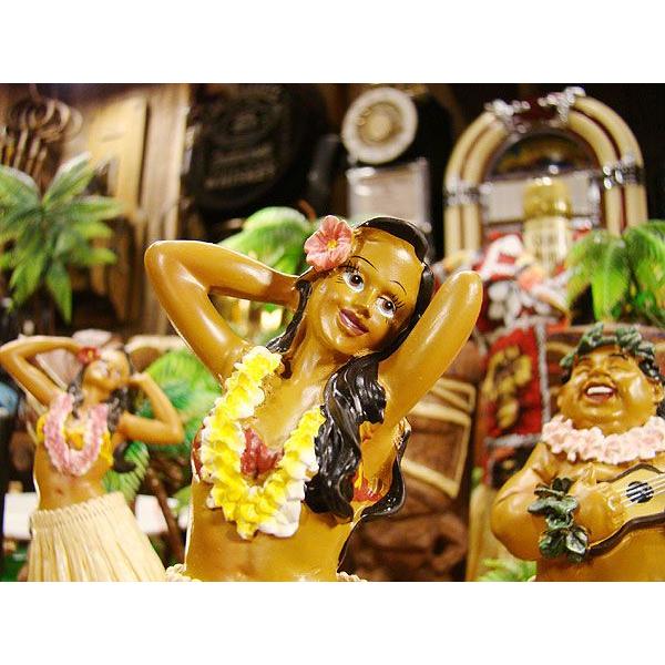 アンティーク ハワイ ハワイアン 木彫り 人形 フラガール 置物 28,5cm アンティーク ハワイ ハワイアン 木彫り 人形 フラガール 置物