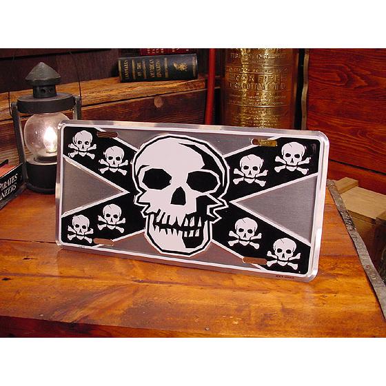 スカルヘッド　ライセンスプレート アメリカ雑貨 アメリカン雑貨 インテリア 壁飾り おしゃれな雑貨屋さん 小物 通販 ショップ 部屋 人気 | アメリカン レトロ