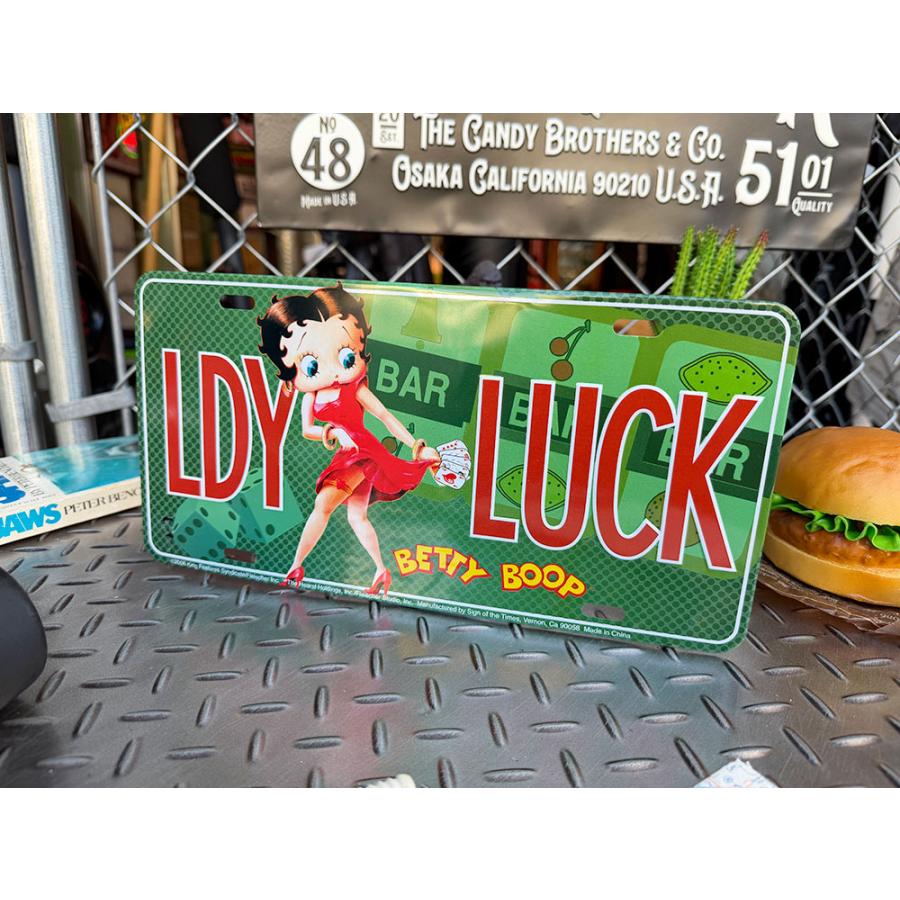 ベティ・ブープ　ライセンスプレート　（LDY　LUCK）　アメリカ雑貨　アメリカン雑貨 | アメリカン レトロ
