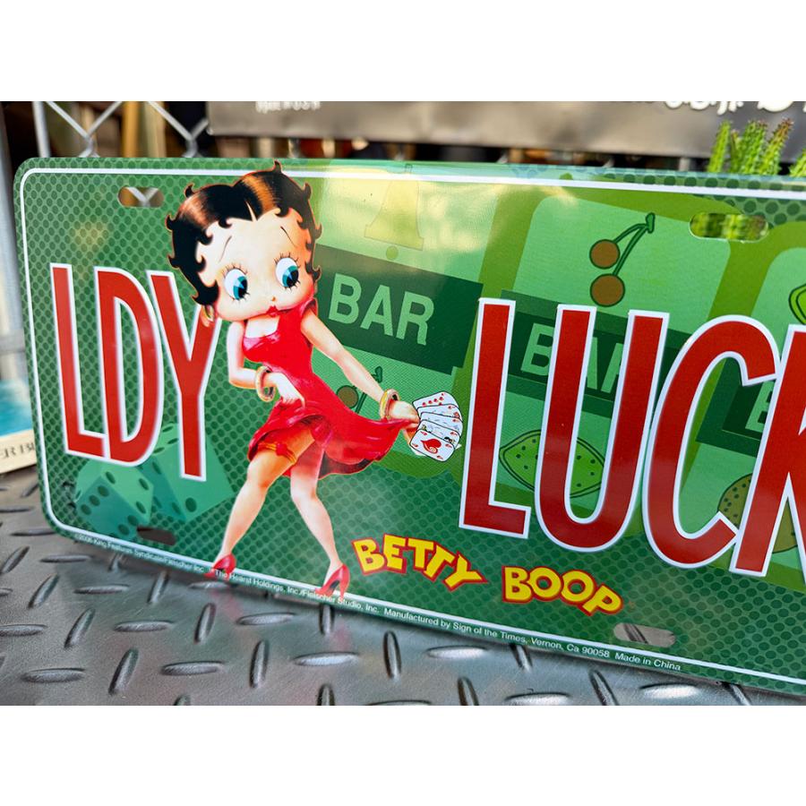 ベティ・ブープ　ライセンスプレート　（LDY　LUCK）　アメリカ雑貨　アメリカン雑貨 | アメリカン レトロ | 01