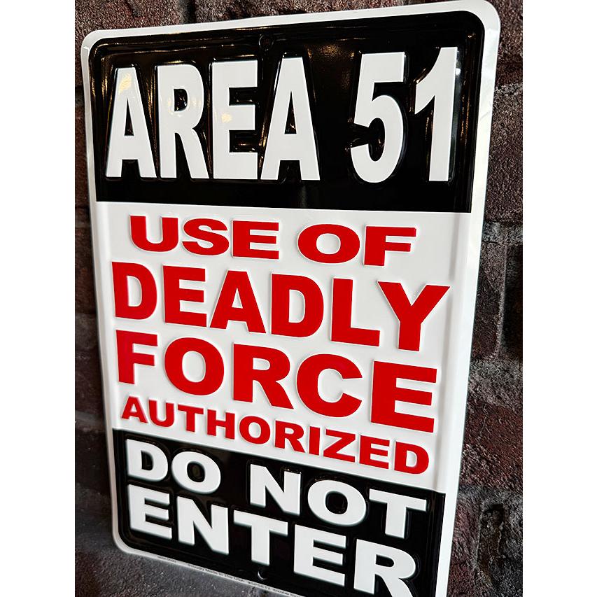 エリア51につき進入禁止！　ミニジョーク看板　■ アメリカ雑貨 アメリカン雑貨 |  | 02