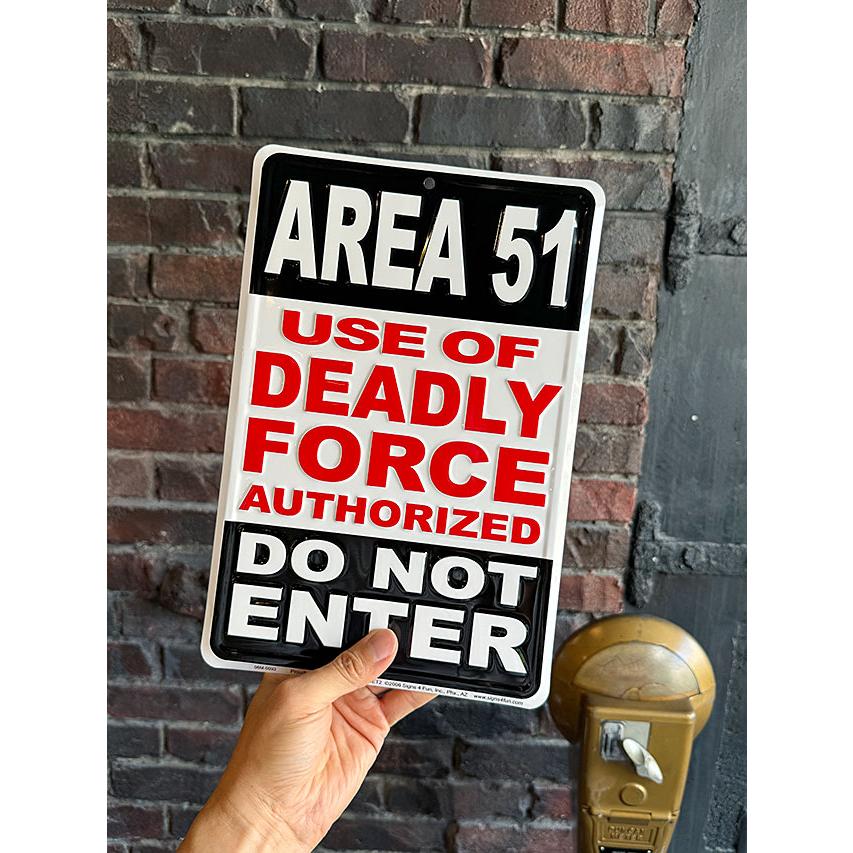 エリア51につき進入禁止！　ミニジョーク看板　■ アメリカ雑貨 アメリカン雑貨 |  | 03