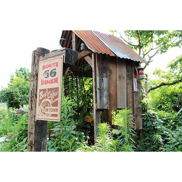 昔のルート66　ウッドサイン　（ルート66ダイナー）　アメリカ雑貨　アメリカン雑貨　おしゃれなガレージ　壁掛け　インテリア　木製看板 | アメリカン レトロ | 02