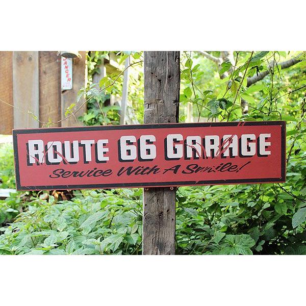 昔のルート66のウッドサイン（ルート66ガレージ） アメリカ雑貨 アメリカン雑貨 おしゃれなガレージ 壁掛け インテリア 木製看板