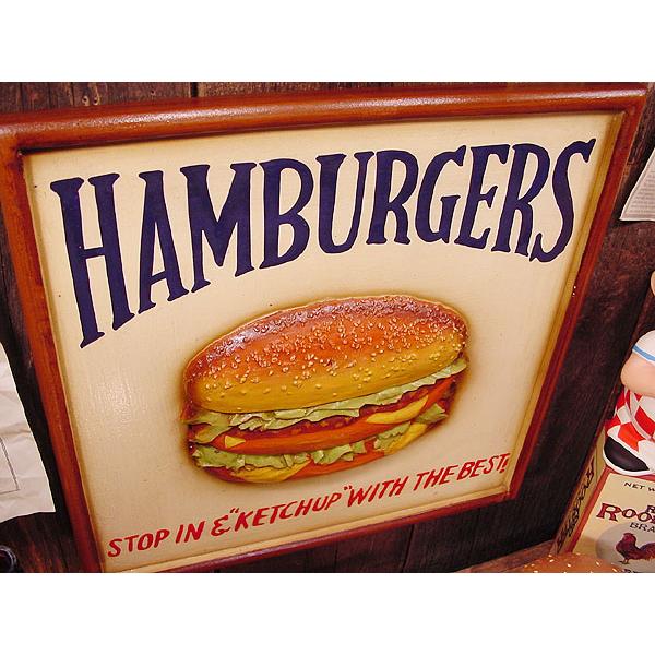 ビンテージ木製看板HAMBURGER検）シャビーアンティークハンバーガーUSA 13612-min.jpg