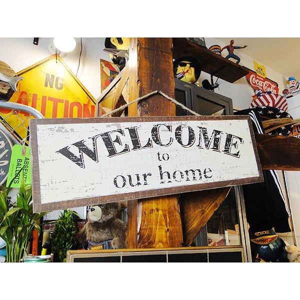 ウェルカム　アンティークボード（ホワイト） アメリカ雑貨 アメリカン雑貨 | 