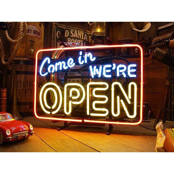 【即納】【在庫あり】 Come in WE'RE OPEN　ネオン管 ■ 【6ヶ月保証付き】 ■ アメリカ雑貨 アメリカン雑貨 ショップ | アメリカン レトロ