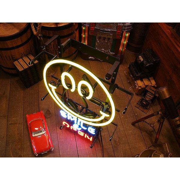 ネオン管 SMILE OPEN オープン アメリカ雑貨 アメリカン雑貨 開店用 アメリカン レトロ 【即納】【在庫あり】 スマイルオープン