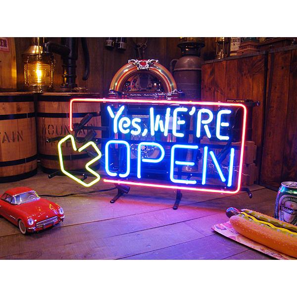  Yes WE'RE OPENのネオン管 ■  ■ アメリカ雑貨 アメリカン雑貨 ショップ お店