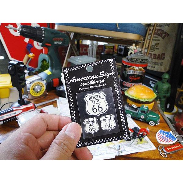 アメリカン レトロ ルート66 ステッカー （ルート66/ノーマルホワイト