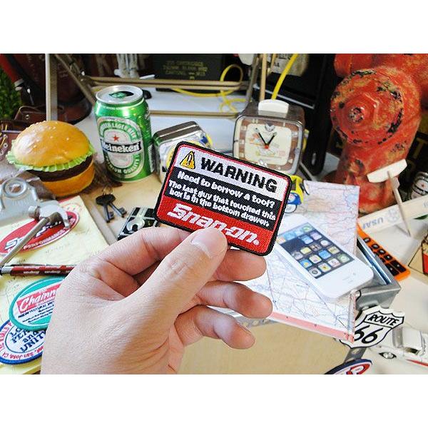 スナップオン　ワッペン　（ワーニング）　アメリカ雑貨　アメリカン雑貨　アイロン　車　通販　エンブレム　ロゴ　アメリカ　おしゃれ |  | 01