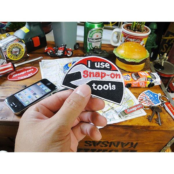 スナップオン　レーシングワッペン　（スパナロゴ）　アメリカ雑貨　アメリカン雑貨　アイロン　車　通販　エンブレム　ロゴ　アメリカ |  | 01