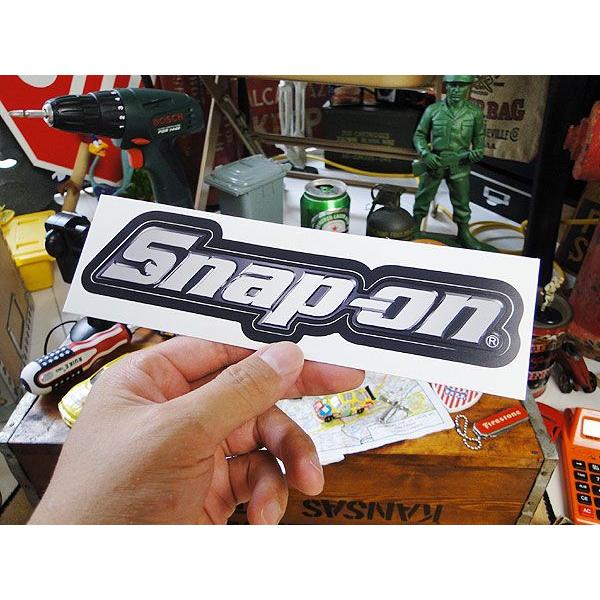 スナップオン ステッカー （シルバーロゴ） □ アメリカン雑貨
