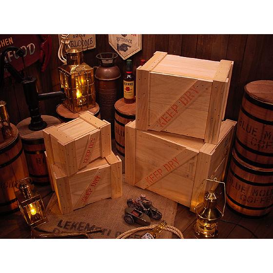 アメリカン 木箱 ケース レトロ 空き箱 飾り 店舗 インテリア