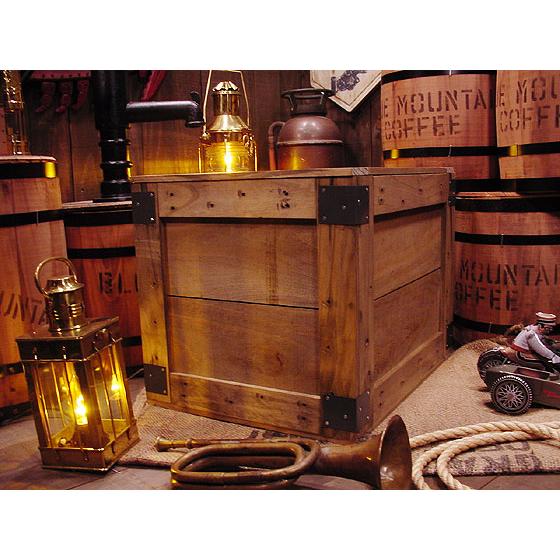 アメリカン レトロ 輸出用木箱 -Aタイプ-茶 Mサイズ アメリカ