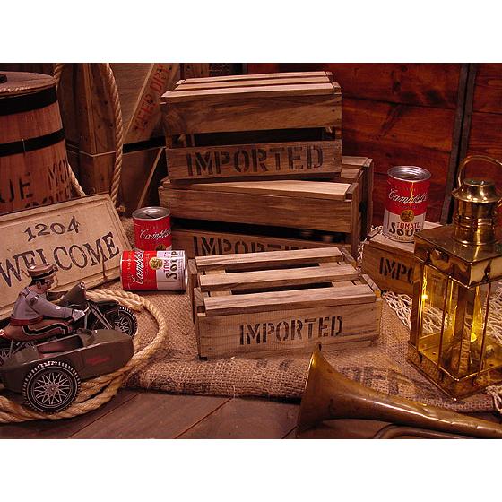 スカシBOX Mサイズ □ アメリカ雑貨 アメリカン雑貨 アンティーク風木