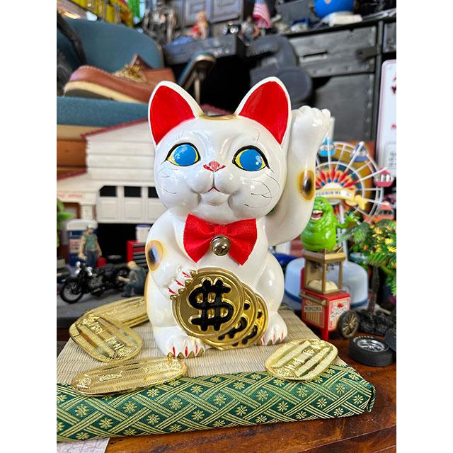 アメリカ版招き猫 ダラーキャット 日本の招き猫職人さんによる常滑焼の