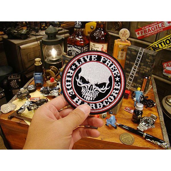 アメリカンバイカーズワッペン （Reflective Stencil Skull） アメリカ