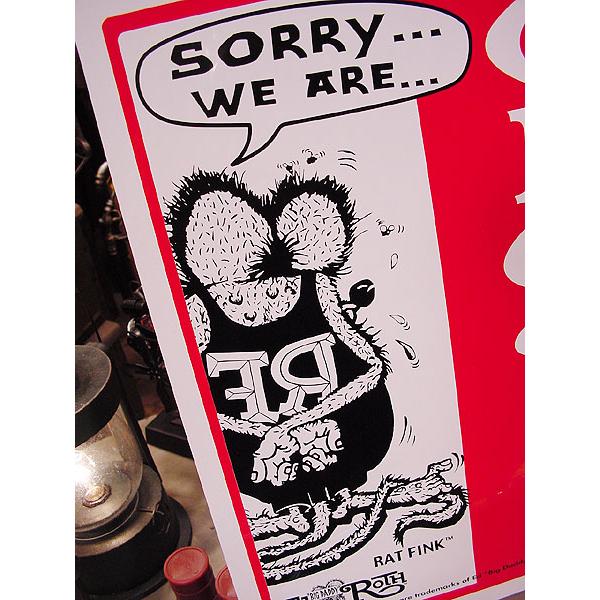 RAT FINK（ラットフィンク） メッセージボード （オープン＆クローズ