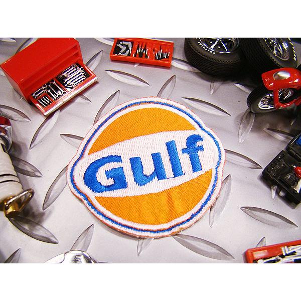 ガルフのワッペン アメリカ雑貨 アメリカン雑貨 おしゃれ ガレージグッズ アイロン 人気 ブランド おしゃれ アルファベット 車