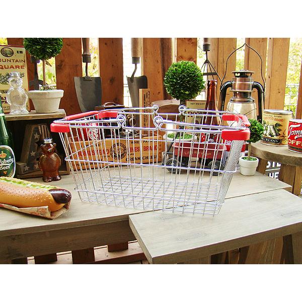 ダルトン　マーケットバスケット　Sサイズ　（クロームボディ/レッド）　■　アメリカン雑貨　アメリカ雑貨　DULTON 爆買 | DULTON | 01