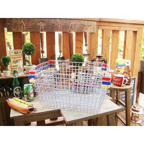 ダルトン マーケットバスケット Lサイズ （クロームボディ/レッド） アメリカン雑貨 アメリカ雑貨 DULTON zk53284アメリカン