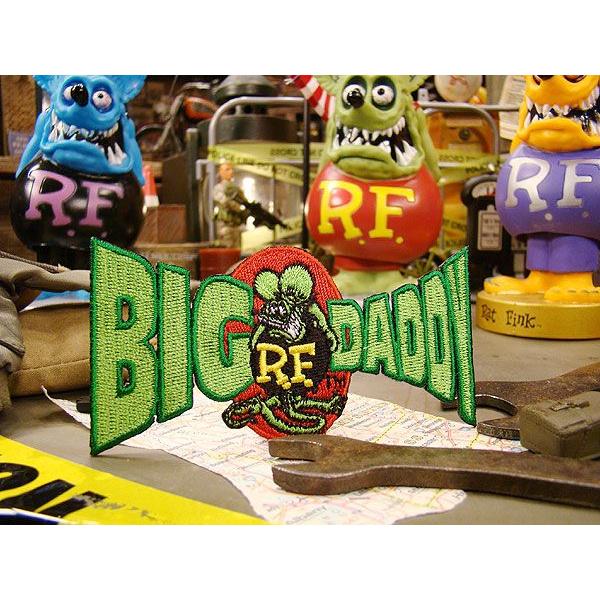 ラットフィンクのビッグダディ ワッペン グリーン アメリカ雑貨 アメリカン雑貨 アメコミ アメキャラ おしゃれ グッズ アイロン