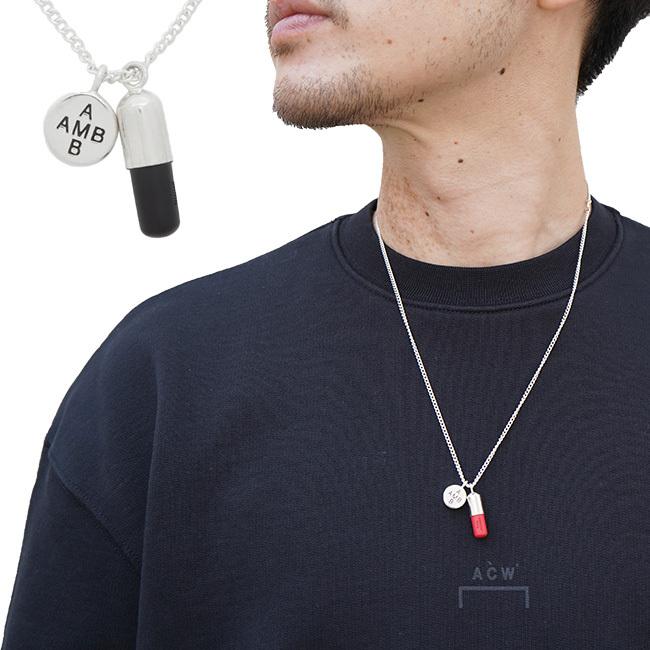 【ポイント10倍】AMBUSH ネックレス ピルケース アンブッシュ PILL CHARM NECKLACE 2（BLACK)　箱付き【12112110】【SALE】 AMBUSH アンブッシュ BLACK