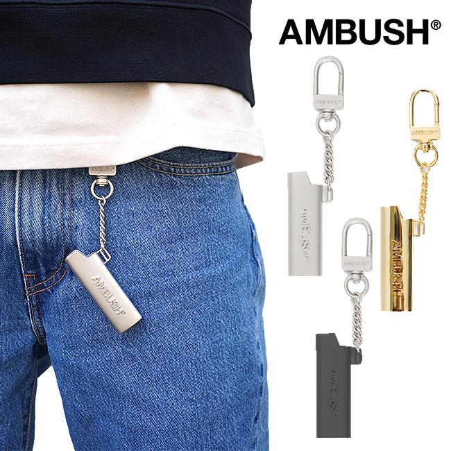 全品10%OFFクーポン配布】AMBUSH キーチェーン ロゴ ライターケース