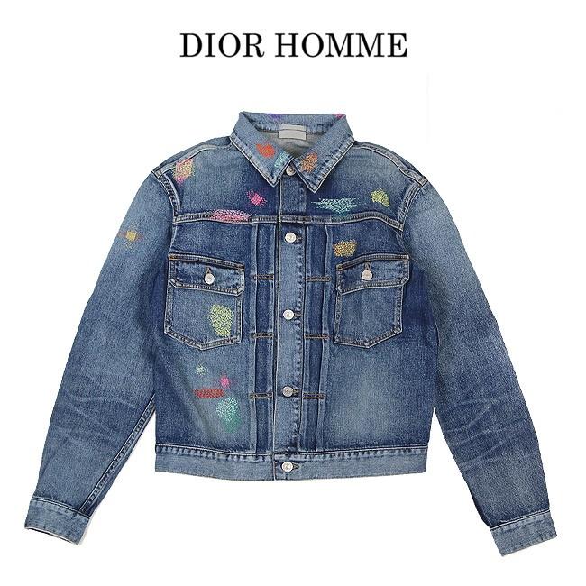 Dior 19SS ボロ刺繍 デニムジャケット Gジャン 46