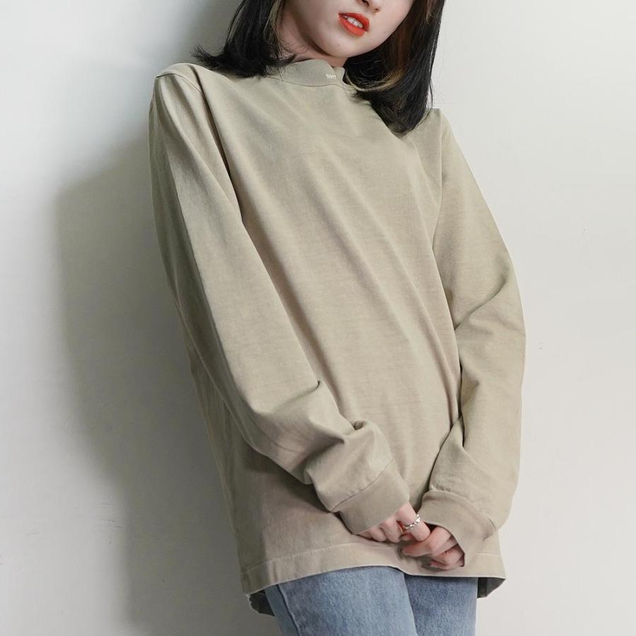 ALYX Tシャツ アリクス ロゴ刺繍 ROLLNECK TEE LONG SLEEVE (TAUPE)【AAMTS0039FA01