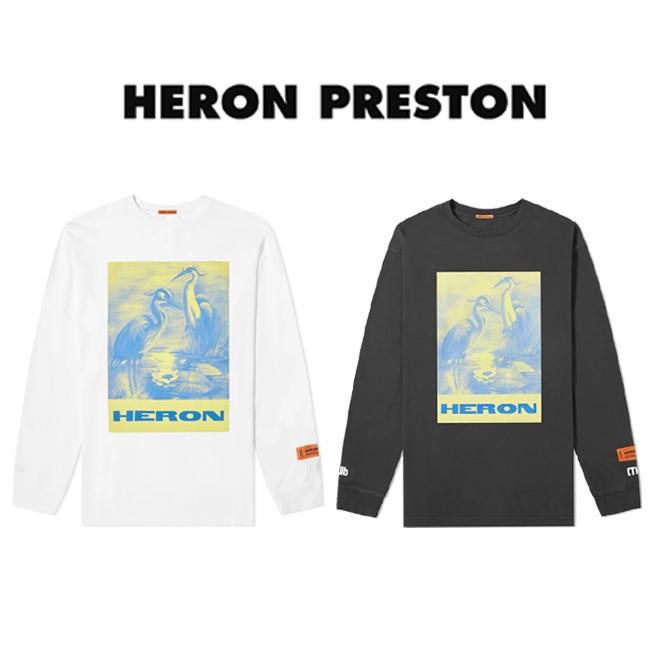 HERON PRESTON Tシャツ ヘロンプレストン Tシャツ ロンT 長袖Tシャツ REG TSHIRT LS HERON PAINT