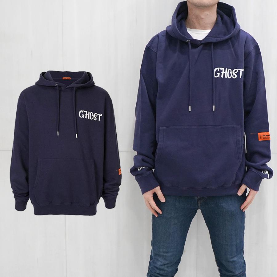 Heron Preston パーカー ヘロンプレストン パーカー ゴースト Hoodie Ghost Dark Blue White 31 Dark Blue Hmbb004f Hmbb004f Import Brand Shop Daluma 通販 Yahoo ショッピング