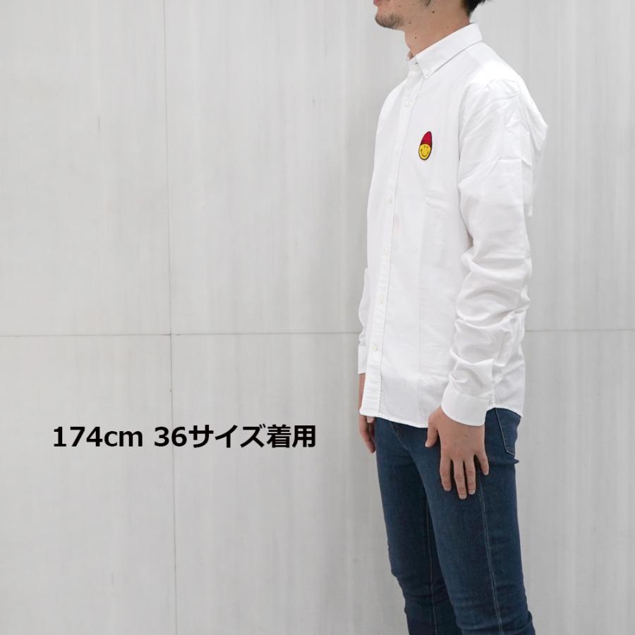 AMI ALEXANDRE MATTIUSSI シャツ アミ スマイリー ボタンダウンシャツ SMILEY SHIRT AMI DE COEUR SHIRT 全3色   SMIC015.402  SMIC015.45｜canetshop｜02