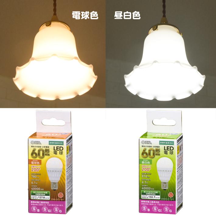 LED電球 E17 口金 ミニクリプトン電球 60W 相当 810lm 電球色 昼白色