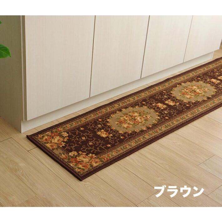 洗える キッチンマット おしゃれ 北欧 44×120 アンティーク キッチン