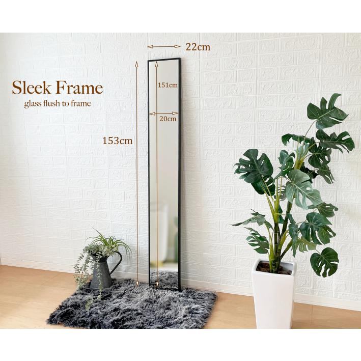 姿見 鏡 壁掛け ウォールミラー おしゃれ 日本製 北欧 22×153cm 全身