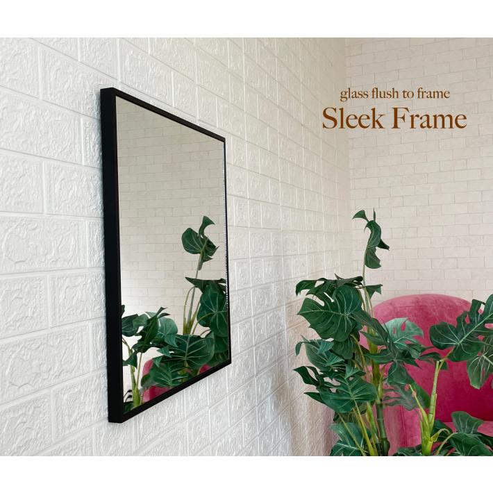 鏡 壁掛け ウォールミラー おしゃれ 北欧 日本製 52×52cm 玄関 洗面台